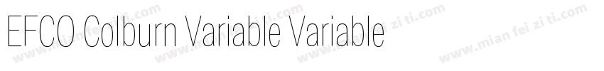 EFCO Colburn Variable Variable字体转换